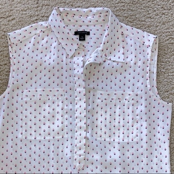 Ann Taylor Sleeveless Popover Blouse - Picture 3 of 6
